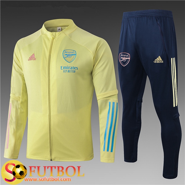 Chandal Futbol Arsenal Ninos Amarillo 2020/21 / Chaqueta y Pantalon Entrenamiento