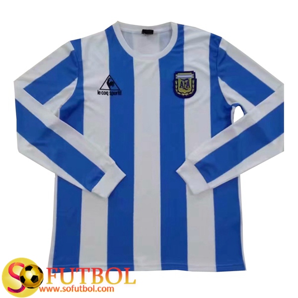 Camiseta Futbol Argentina Retro Primera Manga Larga 1986