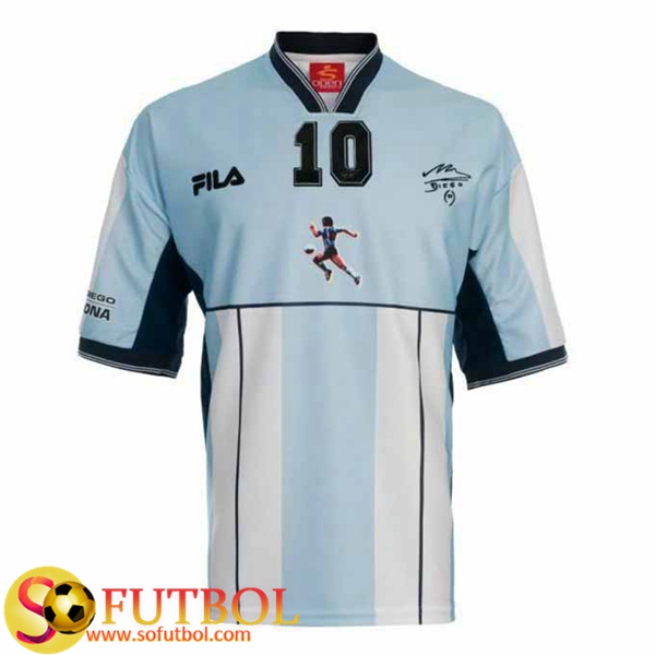 Camiseta Futbol Argentina Retro 10 Maradona 2001