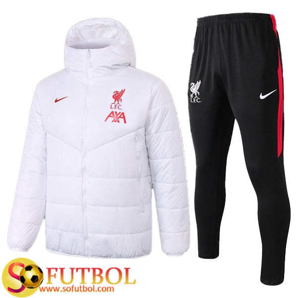 Chaqueta De Plumas FC Liverpool + Pantalones Blanco 2020 2021