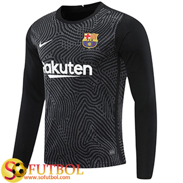 Camisetas Futbol FC Barcelona Portero Negro Manga Larga 2020/2021