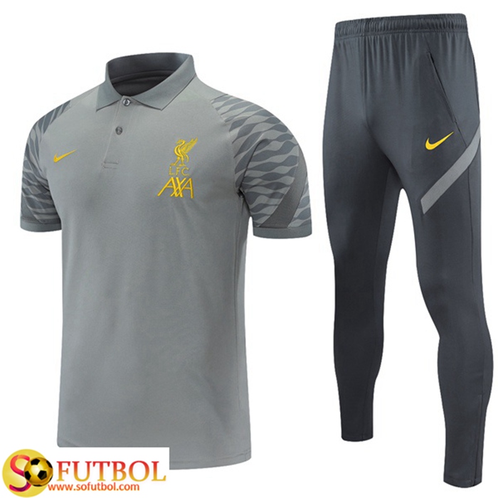 Camiseta Polo FC Liverpool + Pantalones Gris 2021/2022
