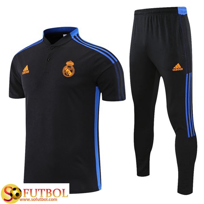 Camiseta Polo Real Madrid + Pantalones Negro/Azul 2021/2022