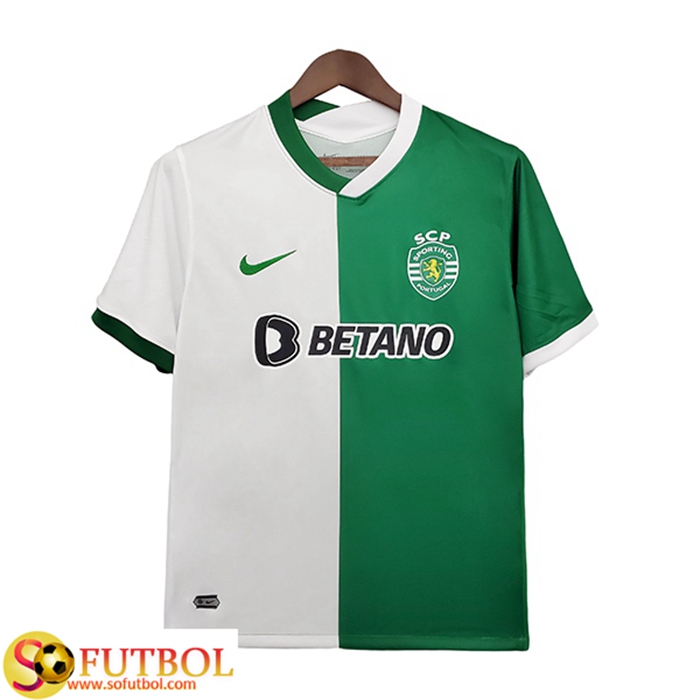Camiseta Entrenamiento Sporting CP Verde/Blanca 2021/2022 Camiseta Entrenamiento Sporting CP Verde/Blanca 2021/2022