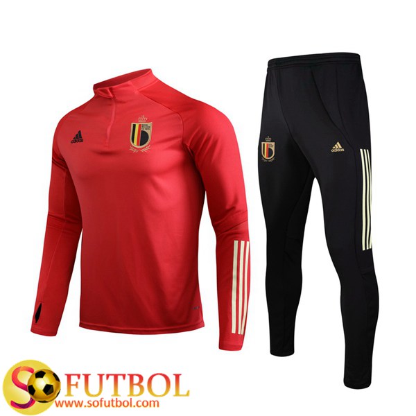 Chandal Futbol Belgica Roja 2020/21 Sudadera y Pantalon Entrenamiento