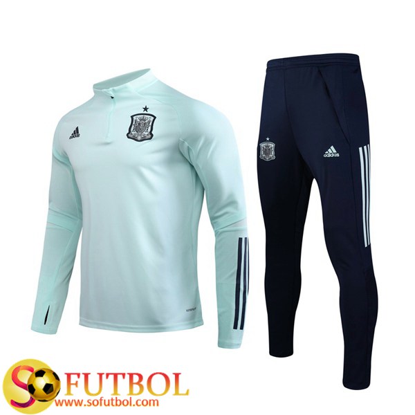 AAA + calidad tailandesa  Chandal Futbol España Verde 2020 21 Sudadera y  Pantalon Entrenamiento