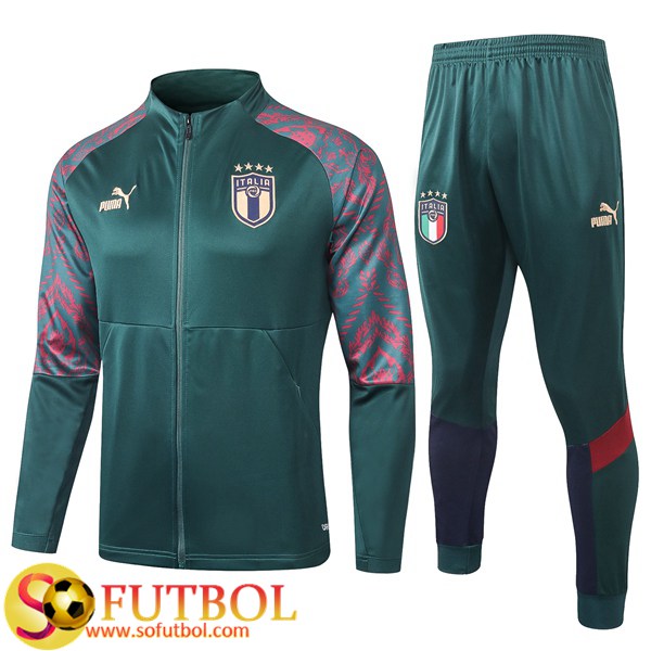 Chandal Futbol Italia Verde 2020 2021 Chaqueta y Pantalon Entrenamiento