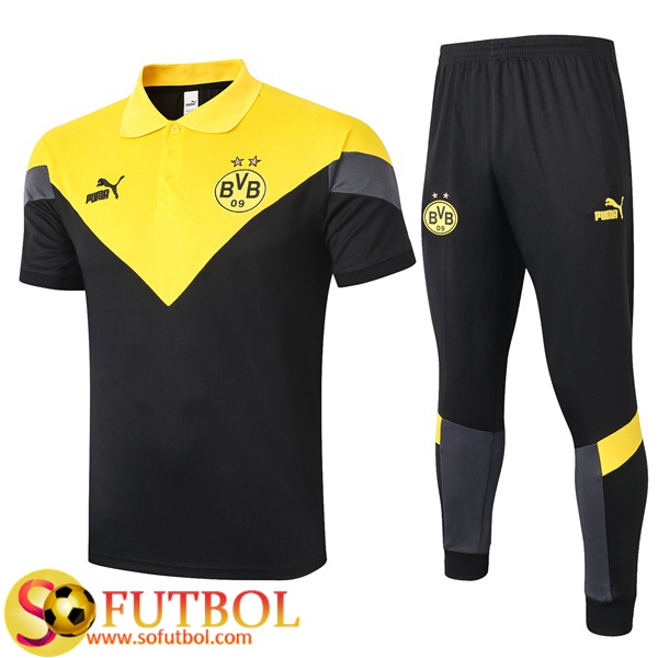 Polo Traje Dortmund BVB + Pantalones Amarillo Negro 2020/2021