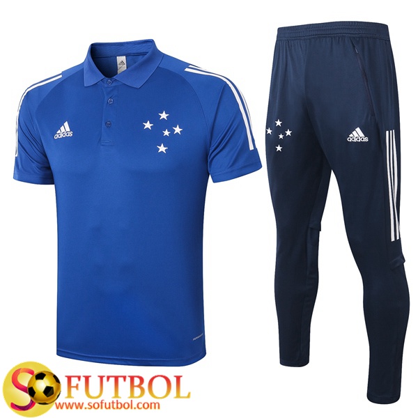 Polo Traje Cruzeiro EC + Pantalones Azul 2020/2021