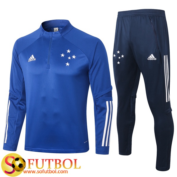 Chandal Futbol Cruzeiro EC Azul 2020/2021 / Sudadera y Pantalon Entrenamiento