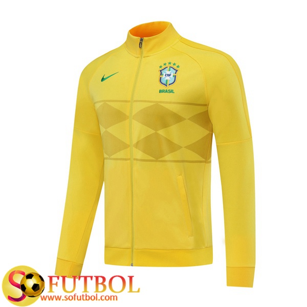 Chaqueta Futbol Brasil Amarillo 2020 2021