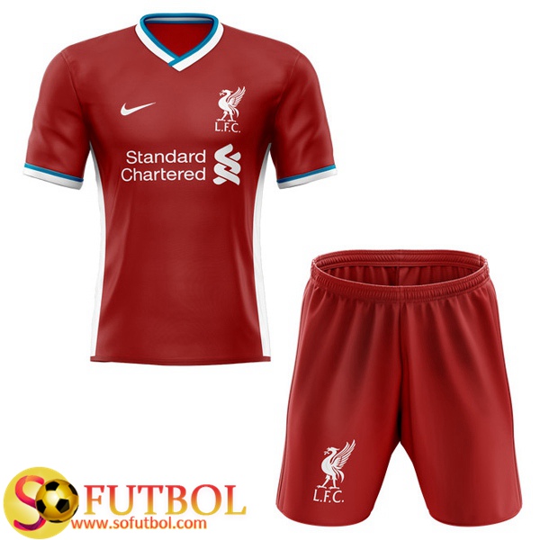 Camiseta Futbol FC Liverpool Ninos Primera Version Filtrada 2020/21