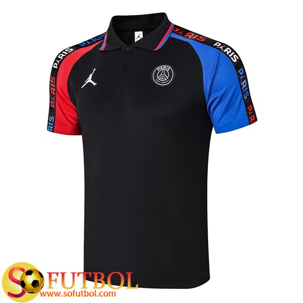 Polo Futbol Paris PSG Jordan Negro Azul Roja 2020/2021