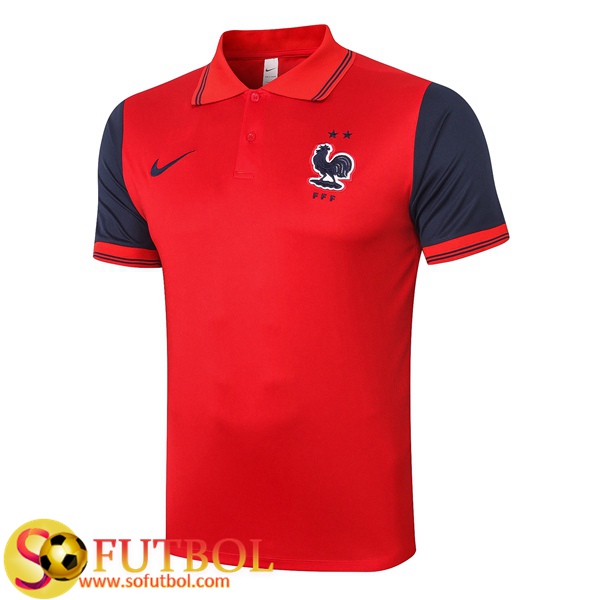 Polo Futbol Francia Roja 2020/2021