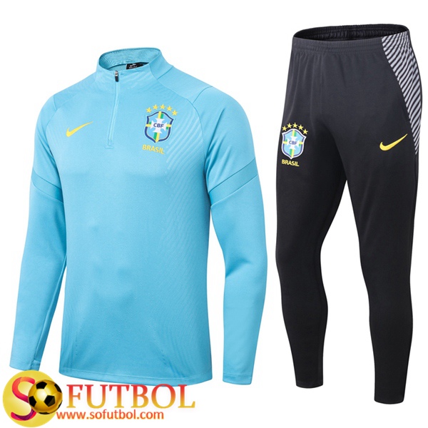 Chandal Futbol Brasil Azul 2020/2021 / Sudadera y Pantalon Entrenamiento