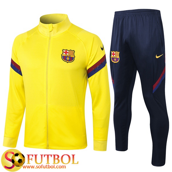 estar Gimnasio un millón Replicas Exactas | Chandal Futbol FC Barcelona Amarillo 2020/2021 Chaqueta  y Pantalon Entrenamiento