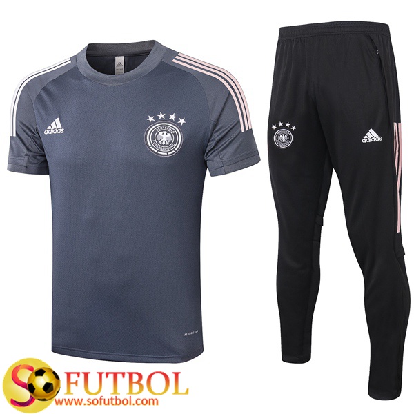 Camisetas entrenamiento Alemania + Pantalones Gris Oscuro 2020/2021