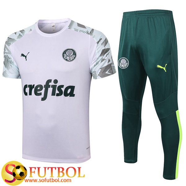 Camisetas entrenamiento Palmeiras + Pantalones Blanco 2020/2021