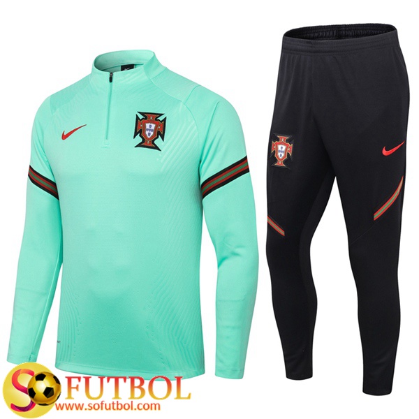 Chandal Futbol Portugal Verde 2020/2021 / Sudadera y Pantalon Entrenamiento