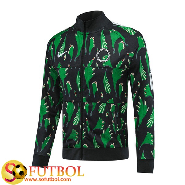 Chaqueta Futbol Nigeria Negro Verde 2020 2021 Chaqueta Futbol Nigeria Negro Verde 2020 2021
