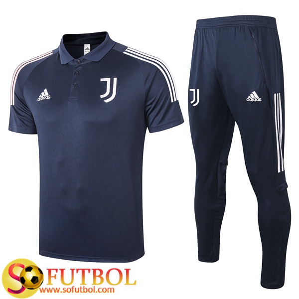 Polo Futbol Juventus + Pantalones Azul Royal 2020/2021