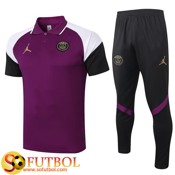 Polo Futbol Paris PSG Jordan + Pantalones Purpura 2020/2021