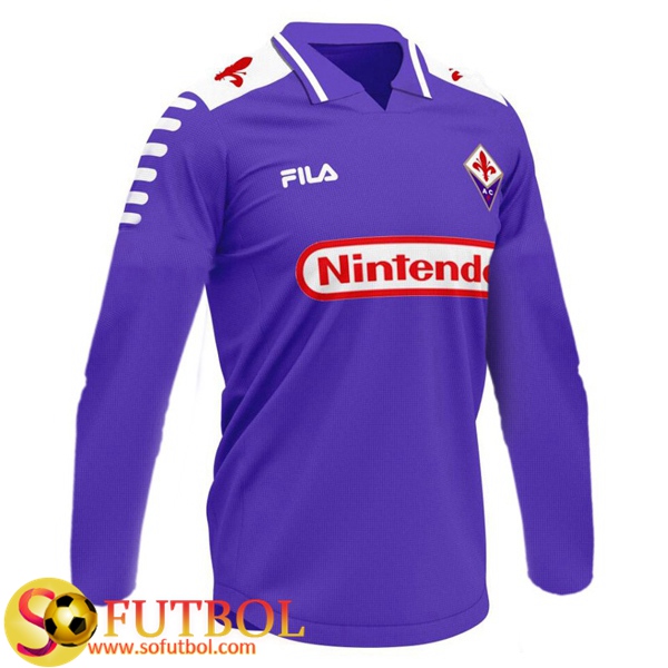 Camiseta Futbol ACF Fiorentina Retro Primera Manga larga 1998/1999