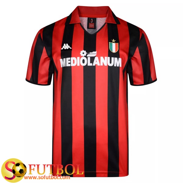 Camiseta Futbol Milan AC Retro Primera 1988/1989