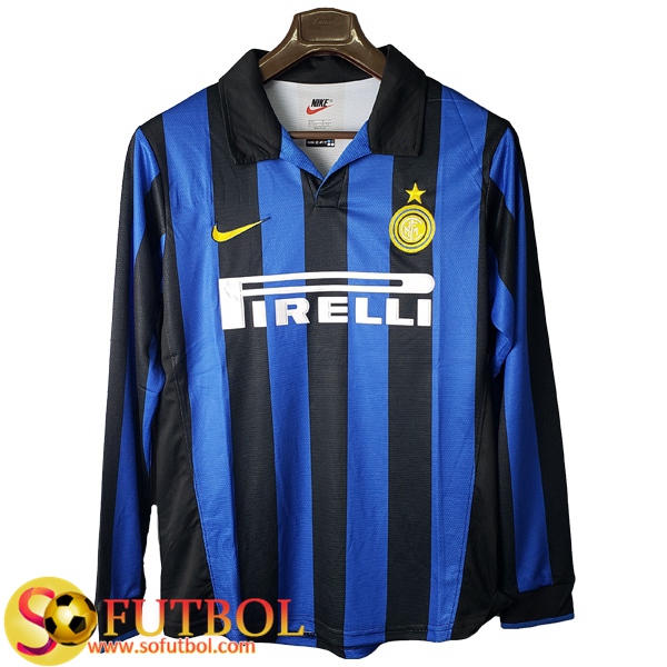 Camiseta Futbol Inter Milan Retro Primera Manga larga 1997/1998