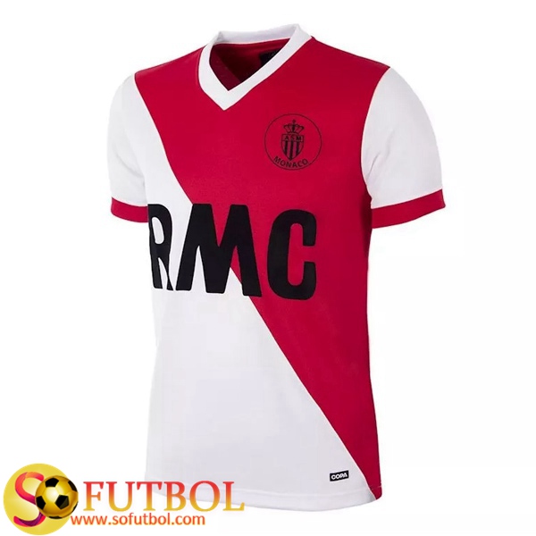 Camiseta Futbol AS Monaco Retro Primera 1982/1984 Camiseta Futbol AS Monaco Retro Primera 1982/1984