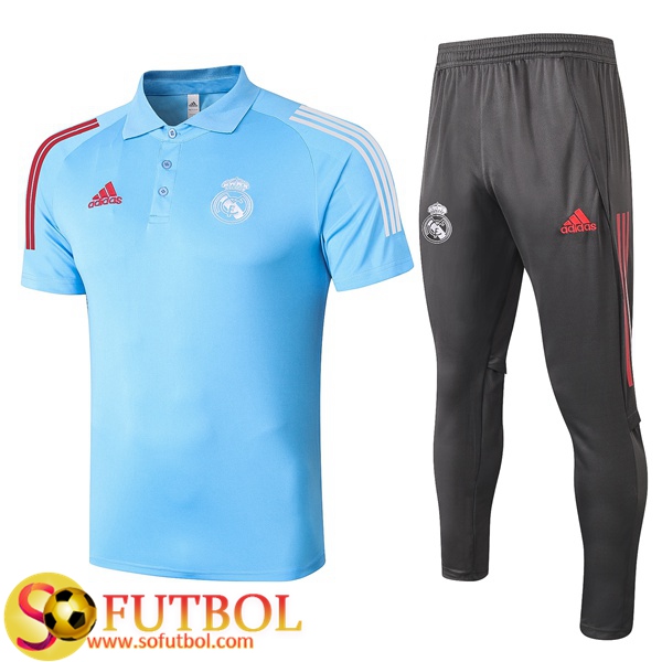 Polo Futbol Real Madrid + Pantalones Azul 2020/2021