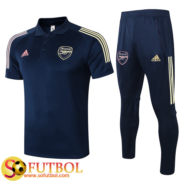 Polo Futbol Arsenal + Pantalones Azul Royal 2020/2021