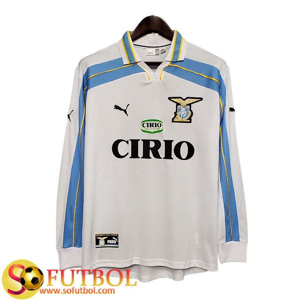 Camiseta Futbol SS Lazio Retro Manga larga Primera 2000/2001