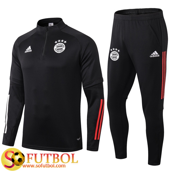 Chandal Futbol Bayern Munich Negro 2020/2021 / Sudadera y Pantalon Entrenamiento