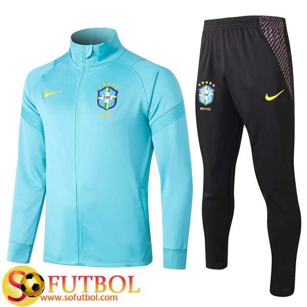 Chandal Futbol Brasil Azul 2020/2021 Chaqueta y Pantalon Entrenamiento