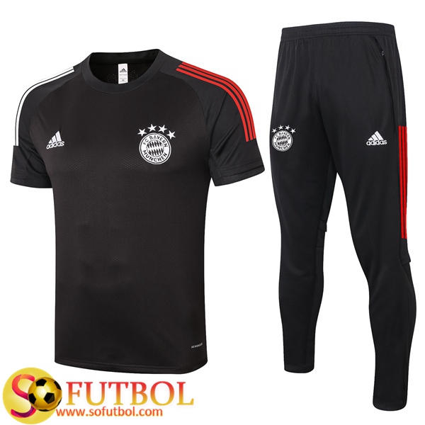 Camisetas de entrenamiento Bayern Munich + Pantalones Negro 20/21