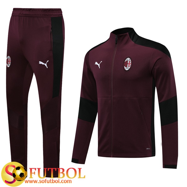 Chandal Futbol Milan AC Roja 2020/2021 Chaqueta y Pantalon Entrenamiento