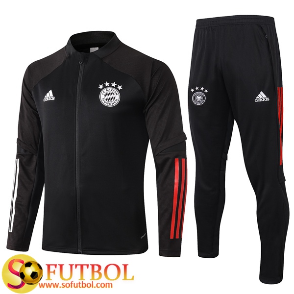 Chandal Futbol Bayern Munich Negro 2020/2021 Chaqueta y Pantalon Entrenamiento