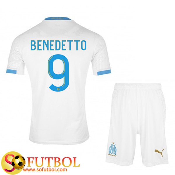 Camiseta + Pantalones Marsella OM (Benedetto 9) Ninos Primera 2020/21