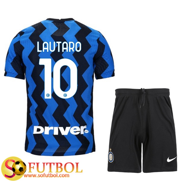 Camiseta + Pantalones Inter Milan (LAUTARO 10) Ninos Primera 2020/21