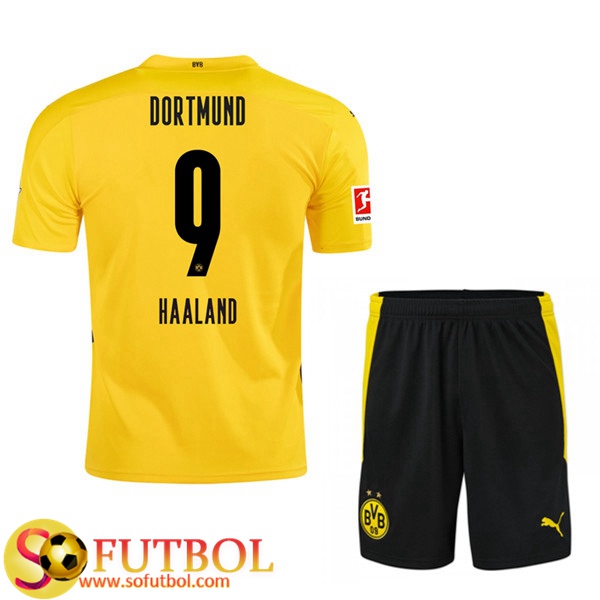 Camiseta + Pantalones Dortmund BVB (HAALAND 9) Ninos Primera 2020/21
