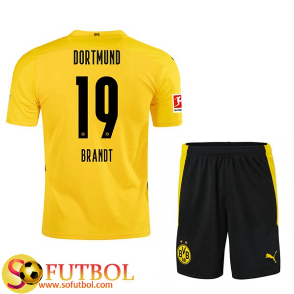 Camiseta + Pantalones Dortmund BVB (BRANDT 19) Ninos Primera 2020/21