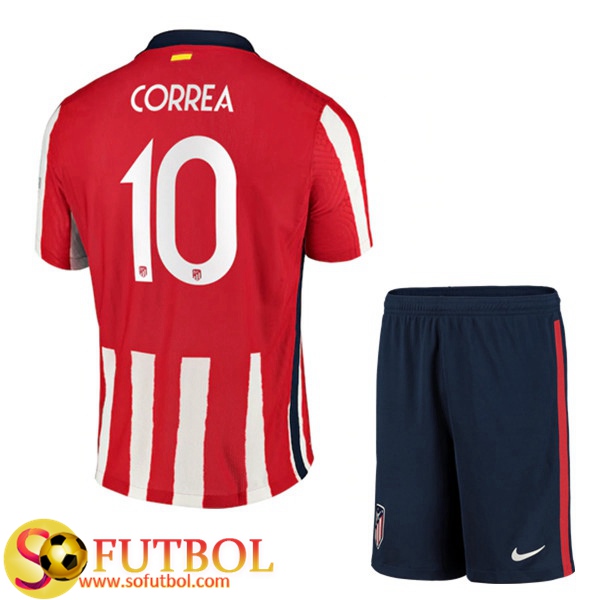 Camiseta + Pantalones Atletico Madrid (Correa 10) Ninos Primera 2020/21