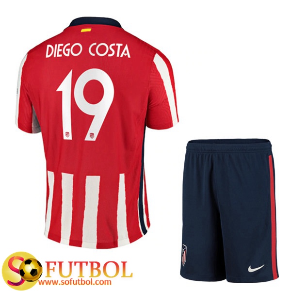 Camiseta + Pantalones Atletico Madrid (Diego Costa 19) Ninos Primera 2020/21