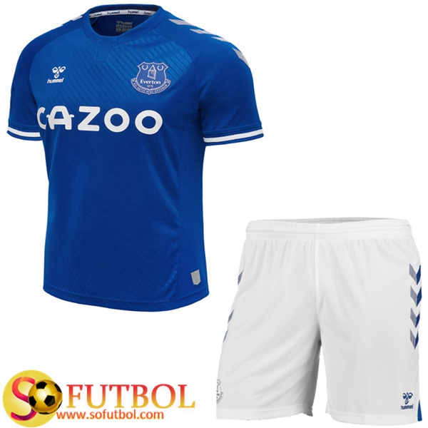 Nueva Camiseta + Pantalones FC Everton Ninos Primera 2020/21