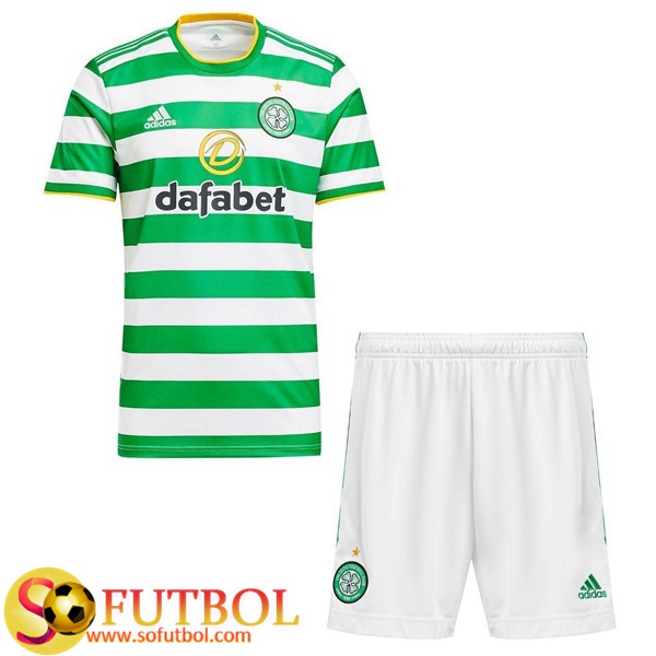 Nueva Camiseta + Pantalones Celtic FC Ninos Primera 2020/21