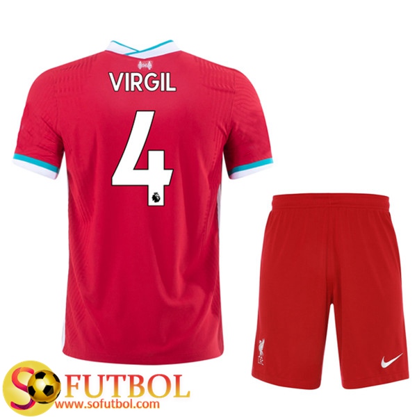 Camisetas Personalizadas Futbol FC Liverpool (VIRGIL 4) Ninos Primera 20/21