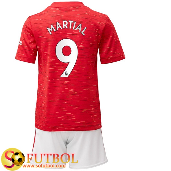 Camisetas Personalizadas Futbol Manchester United (Martial 9) Ninos Primera 20/21