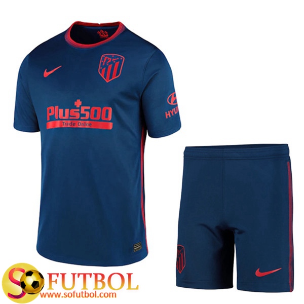 Camiseta + Pantalones Atletico Madrid Ninos Segunda 2020/21