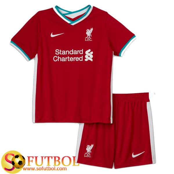 Camiseta + Pantalones FC Liverpool Ninos Primera 2020/21